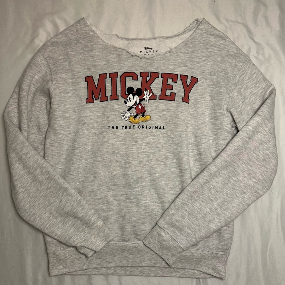 Disney Mickey Mouse White Fleece Top